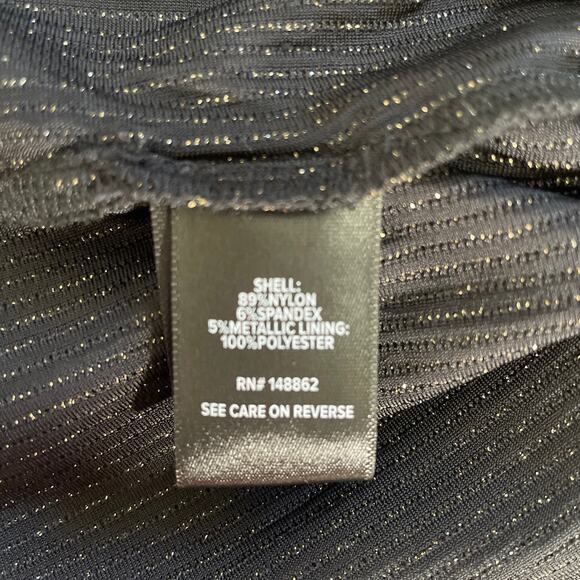 Torrid NWT Gold Black Glitter Knit Stretch Jumpsuit, Long Sleeve, Plus size 16 - Picture 6 of 7